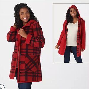 Susan Graver Weekend Reversible Polar Fleece Coat - Large